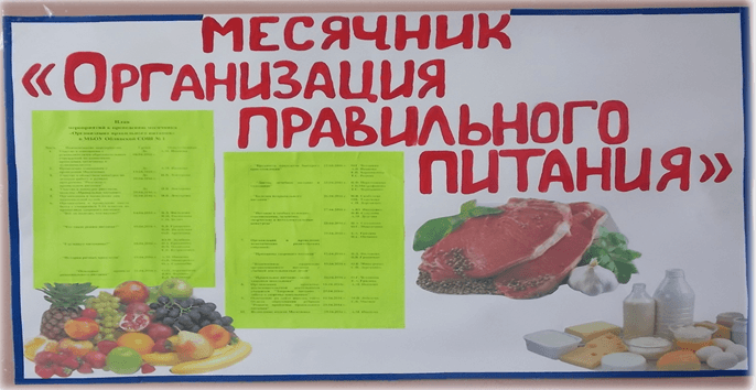 Подробнее о статье Месячник  «Организация правильного питания»